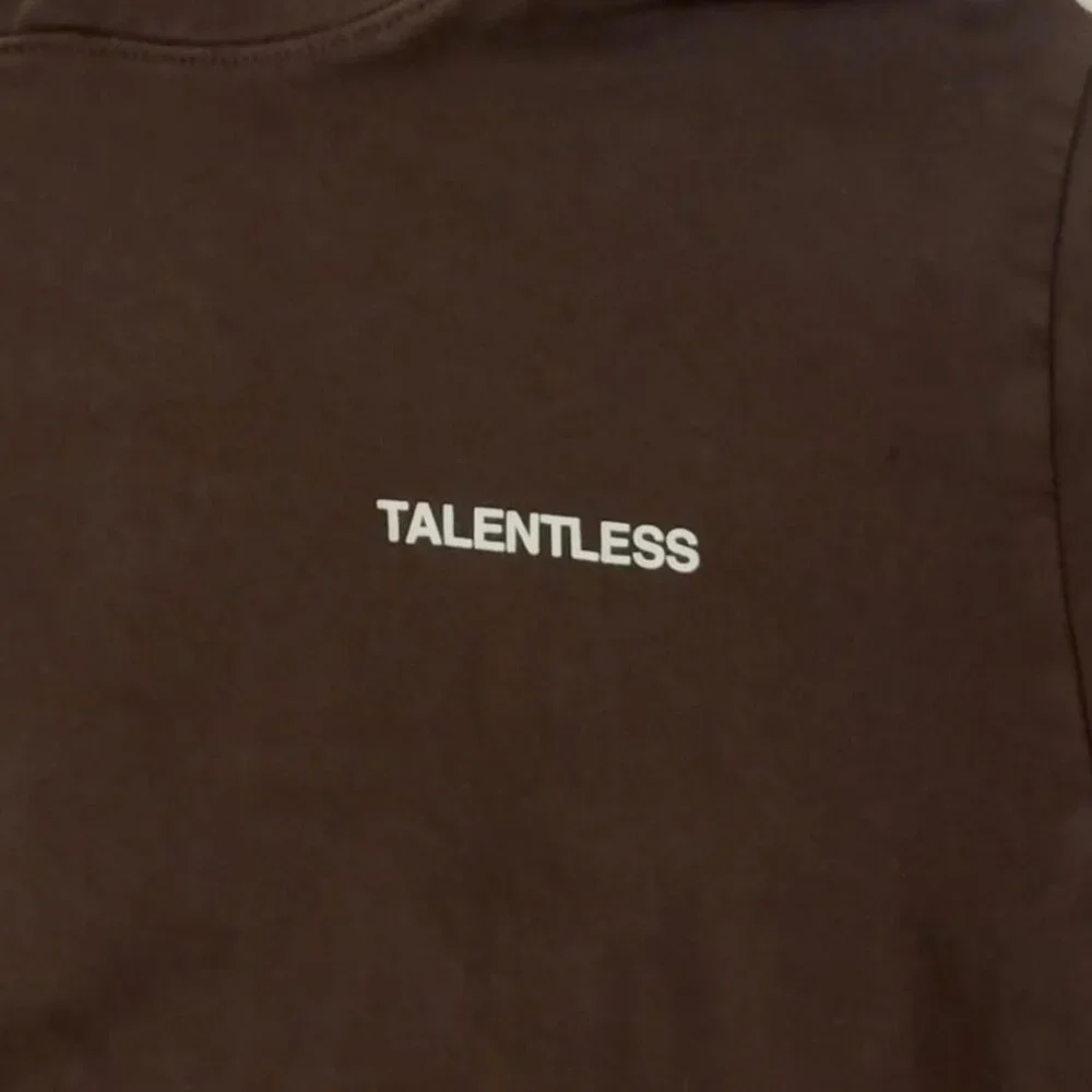 Talentless Oversized Lightweight Brown Hoodie - Picture 3 of 4